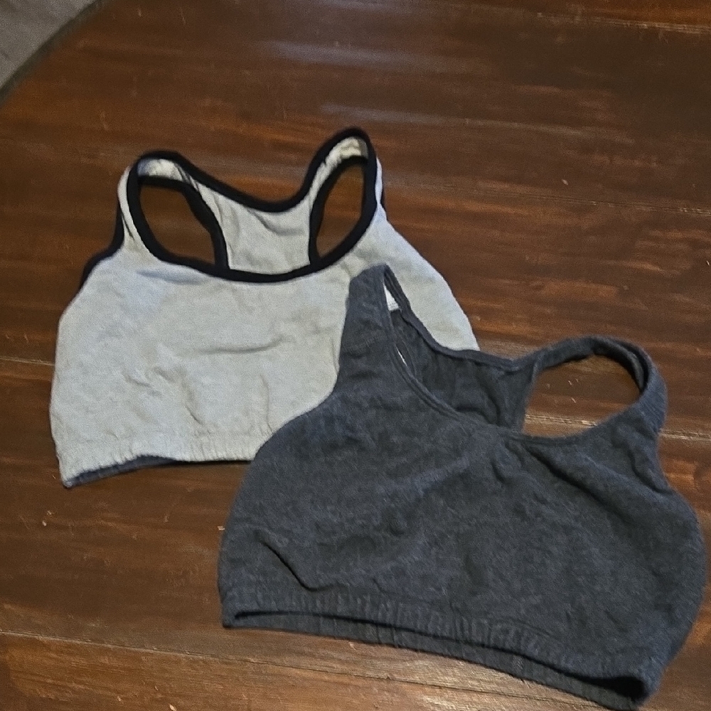 Fruit of the Loom Black And Charcoal Sports Bras (#909)